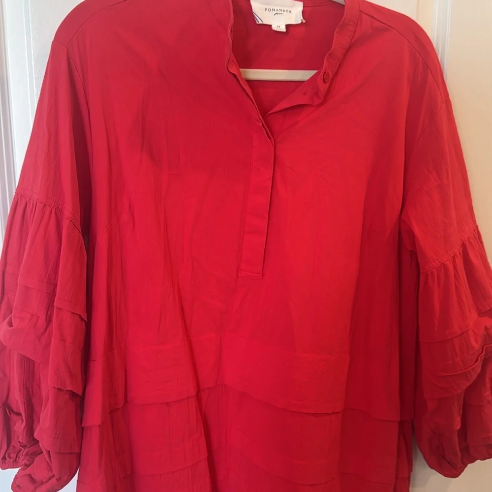 Pomander Place Tuckernuck Red Chelsea Dress Size Medium - Picture 6 of 8